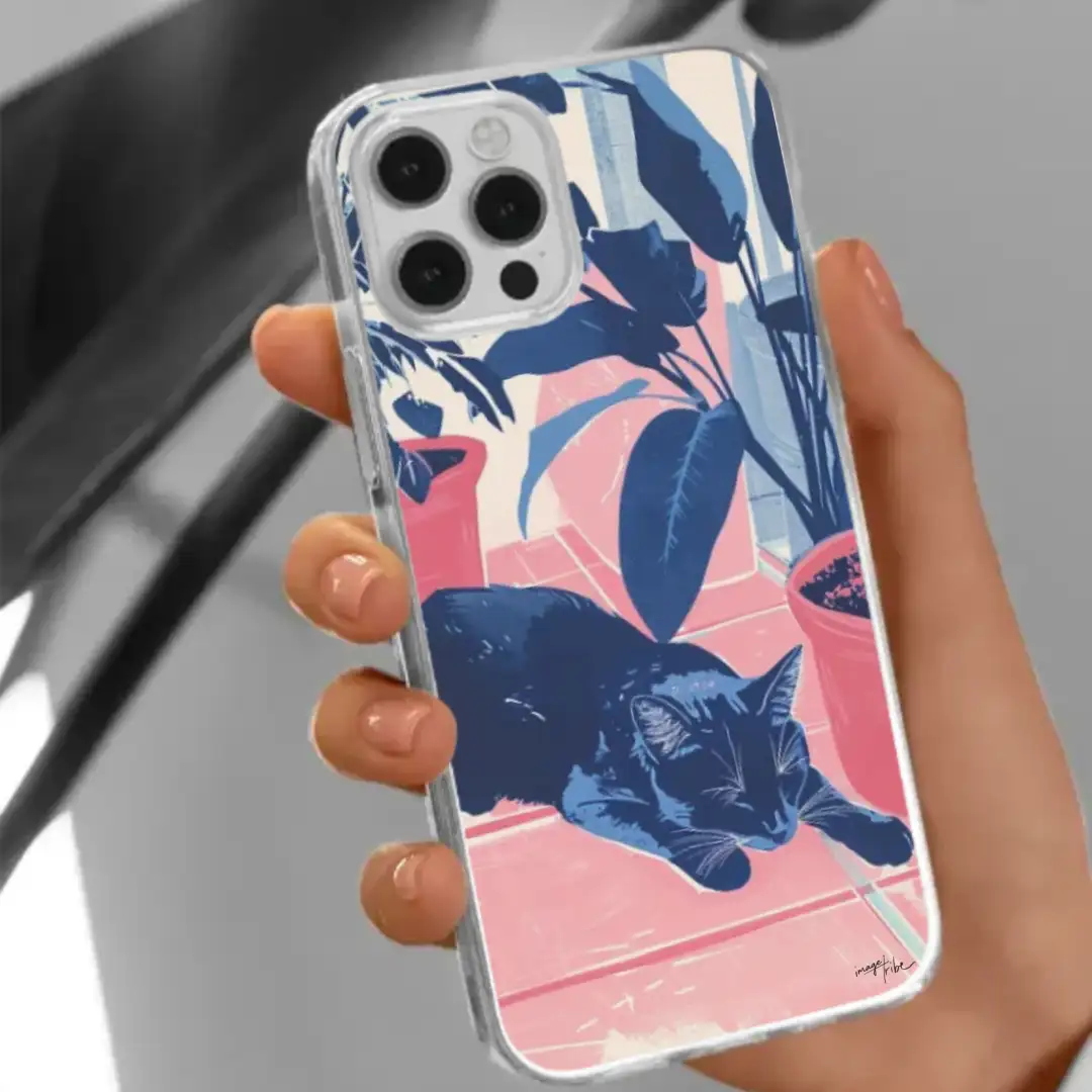 iPhone case Cat with flowers