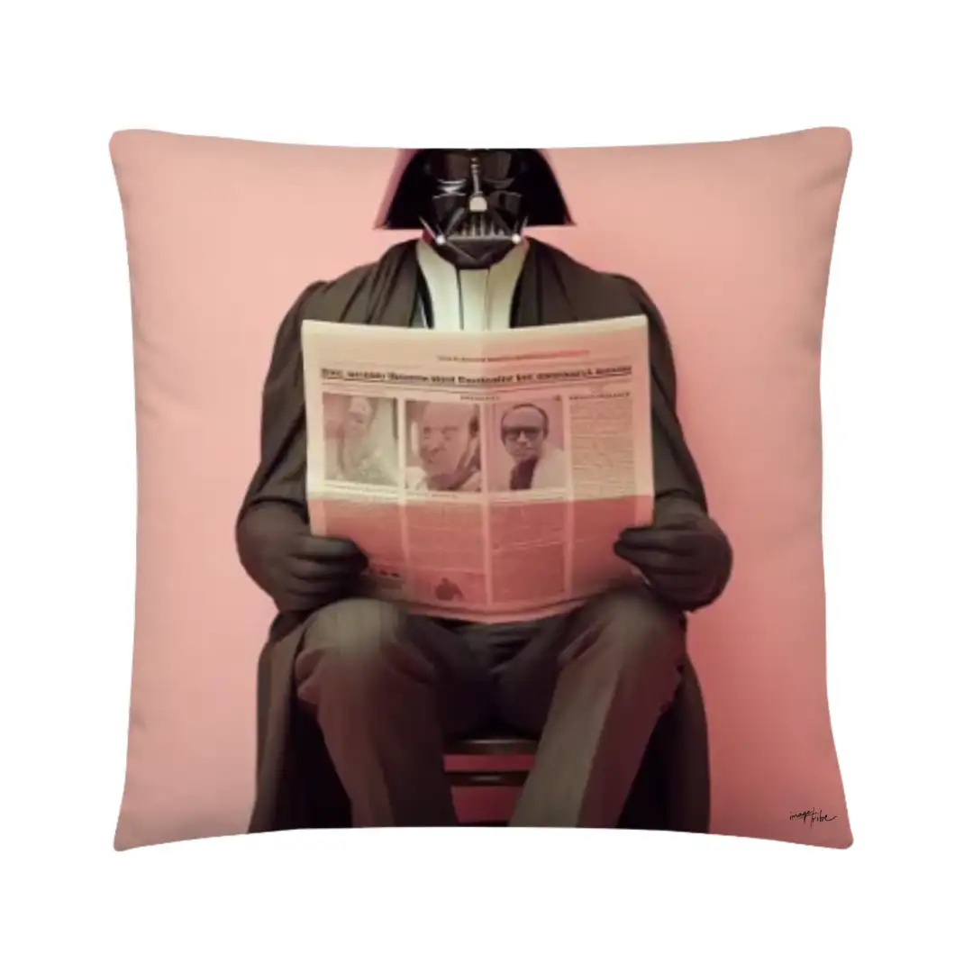Pillow darth vader reading