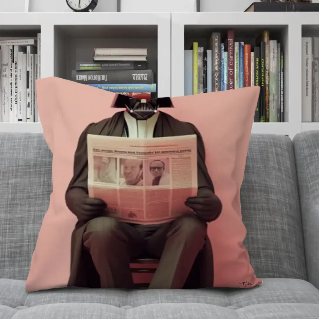 Pillow darth vader reading