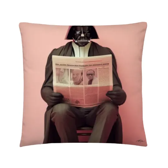 Pillow darth vader reading