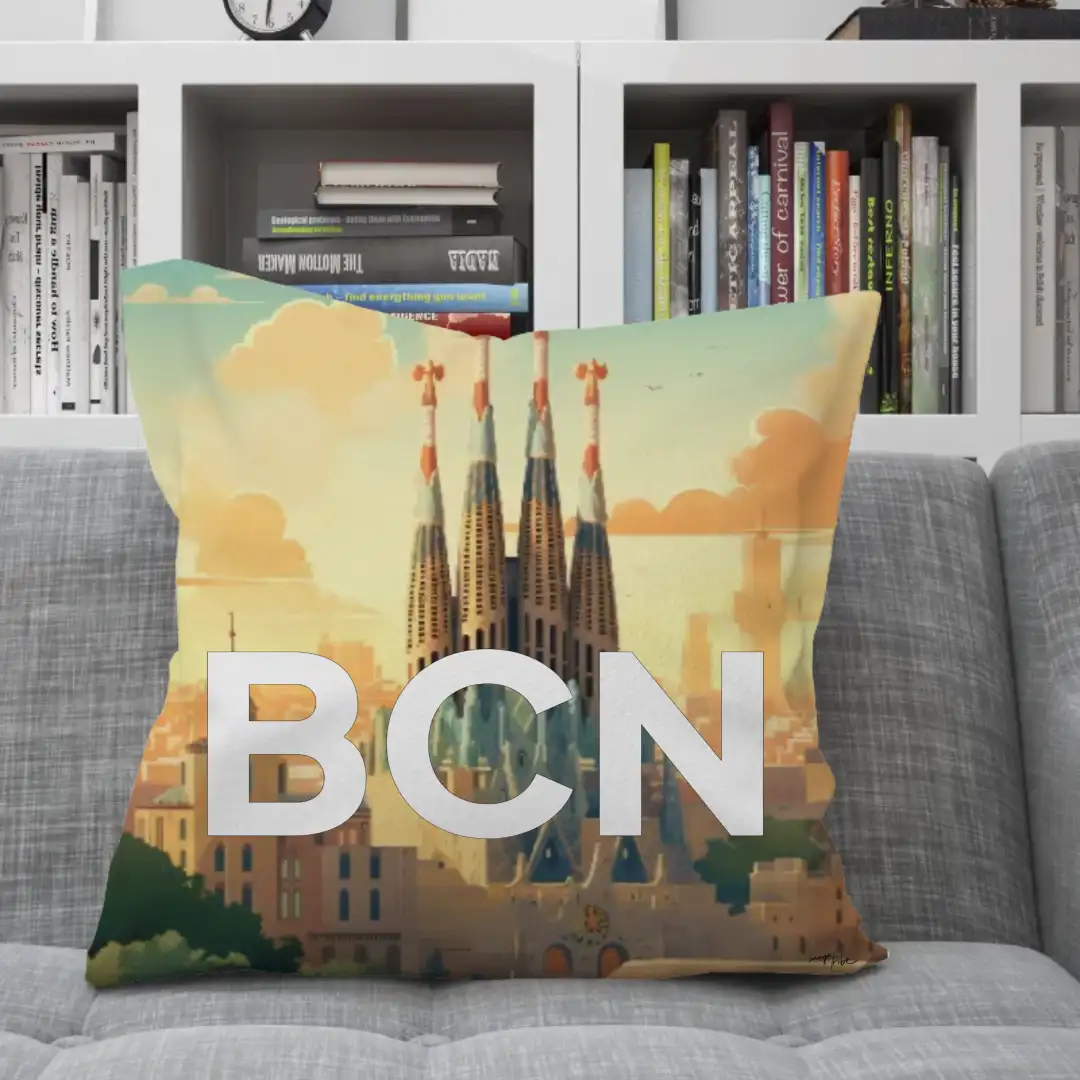 Pillow Barcelona in vector