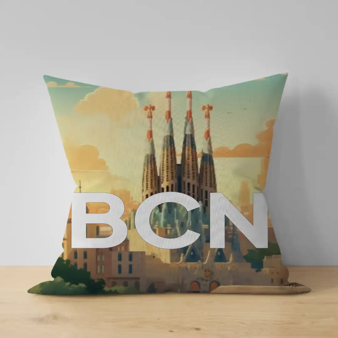 Pillow Barcelona in vector