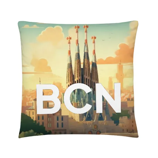 Pillow Barcelona in vector