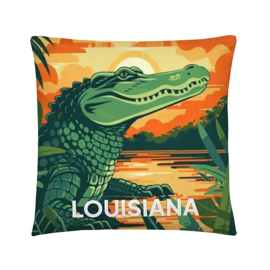 Pillow Louisiana crocodile