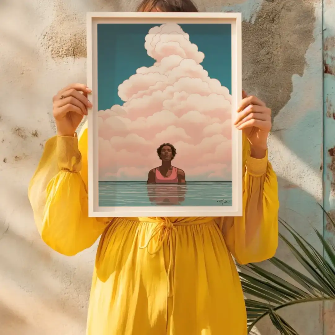 Poster Cloudy reflection