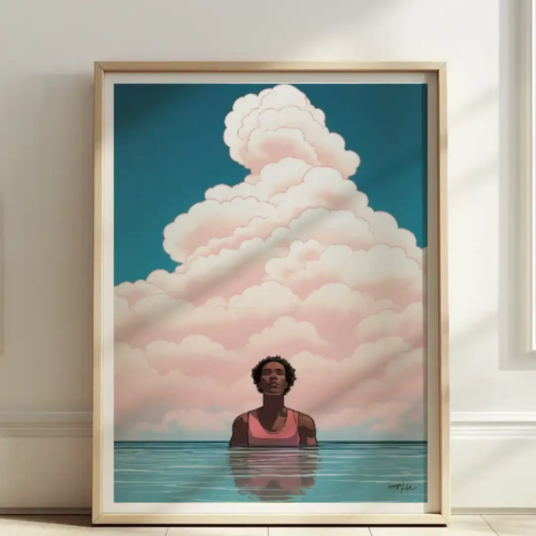 Poster Cloudy reflection