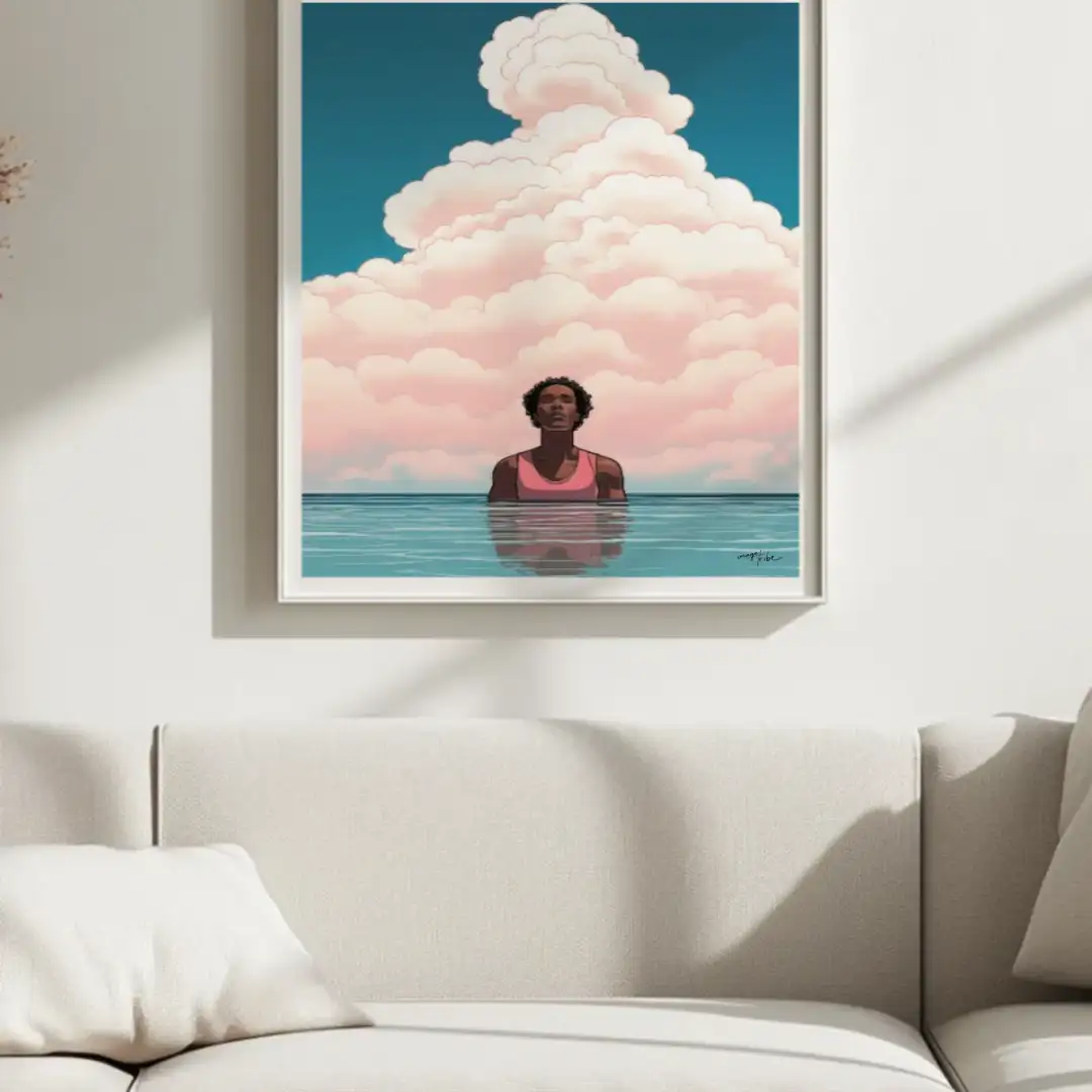 Poster Cloudy reflection