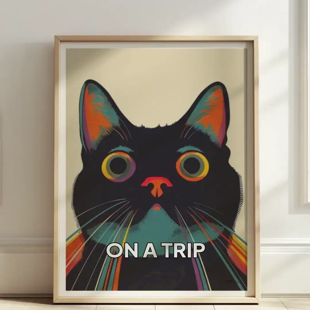 Poster cat looking high