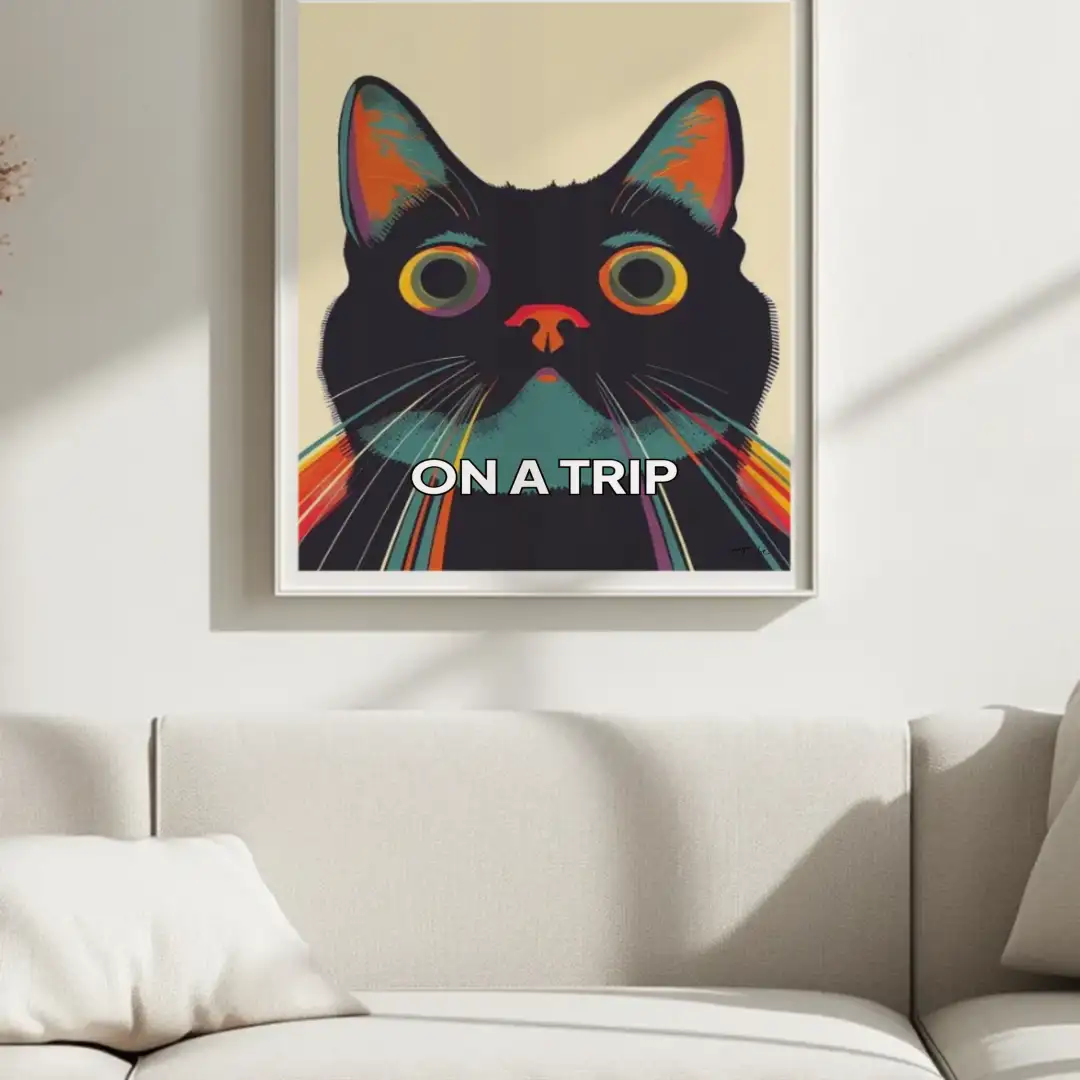 Poster cat looking high
