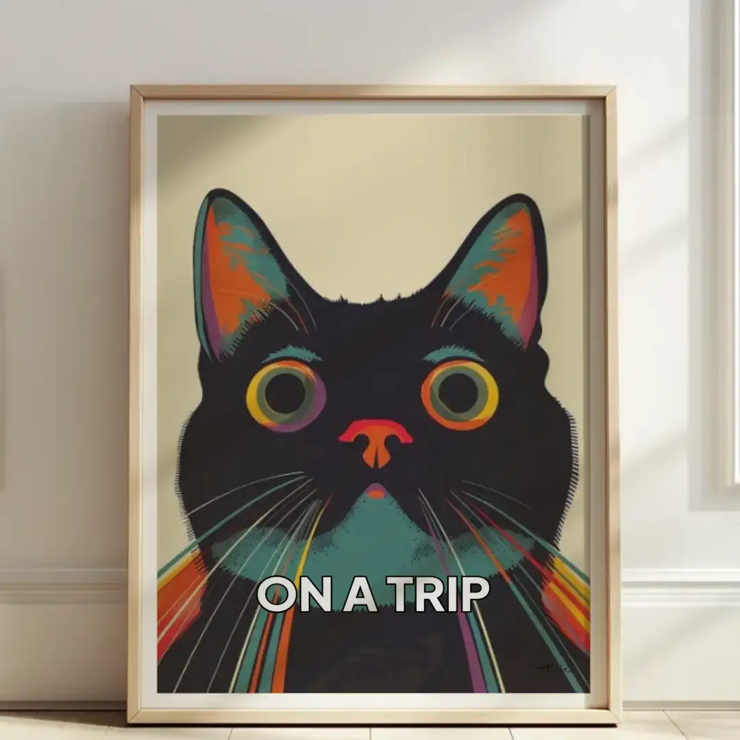 Poster cat looking high