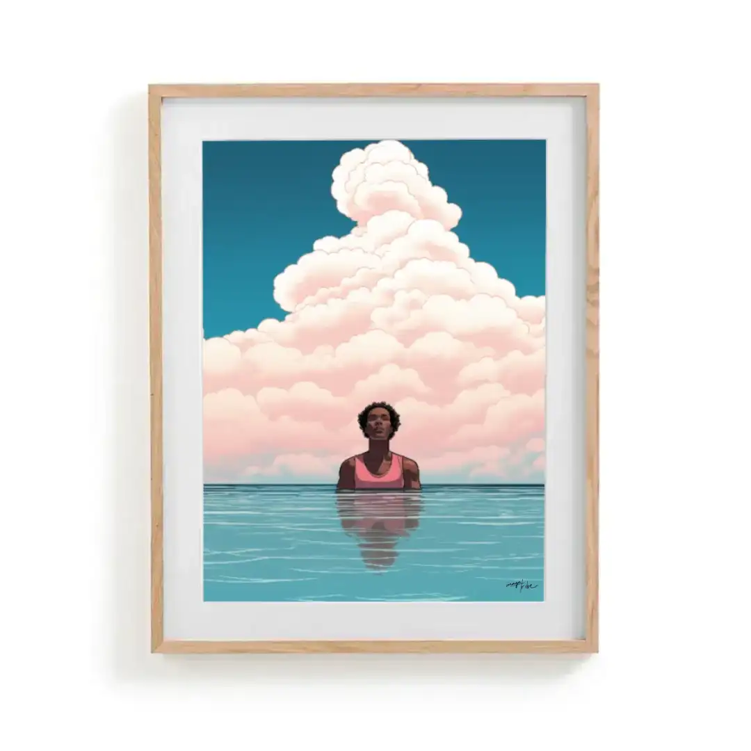 Poster Cloudy reflection