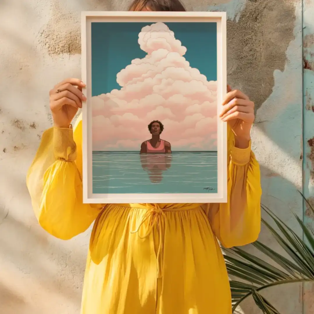 Poster Cloudy reflection