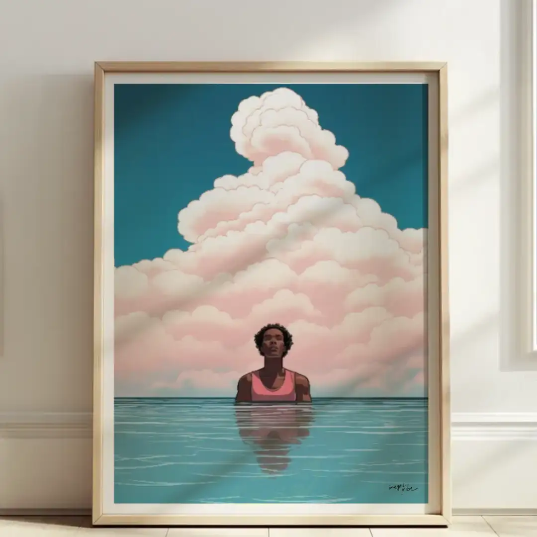 Poster Cloudy reflection