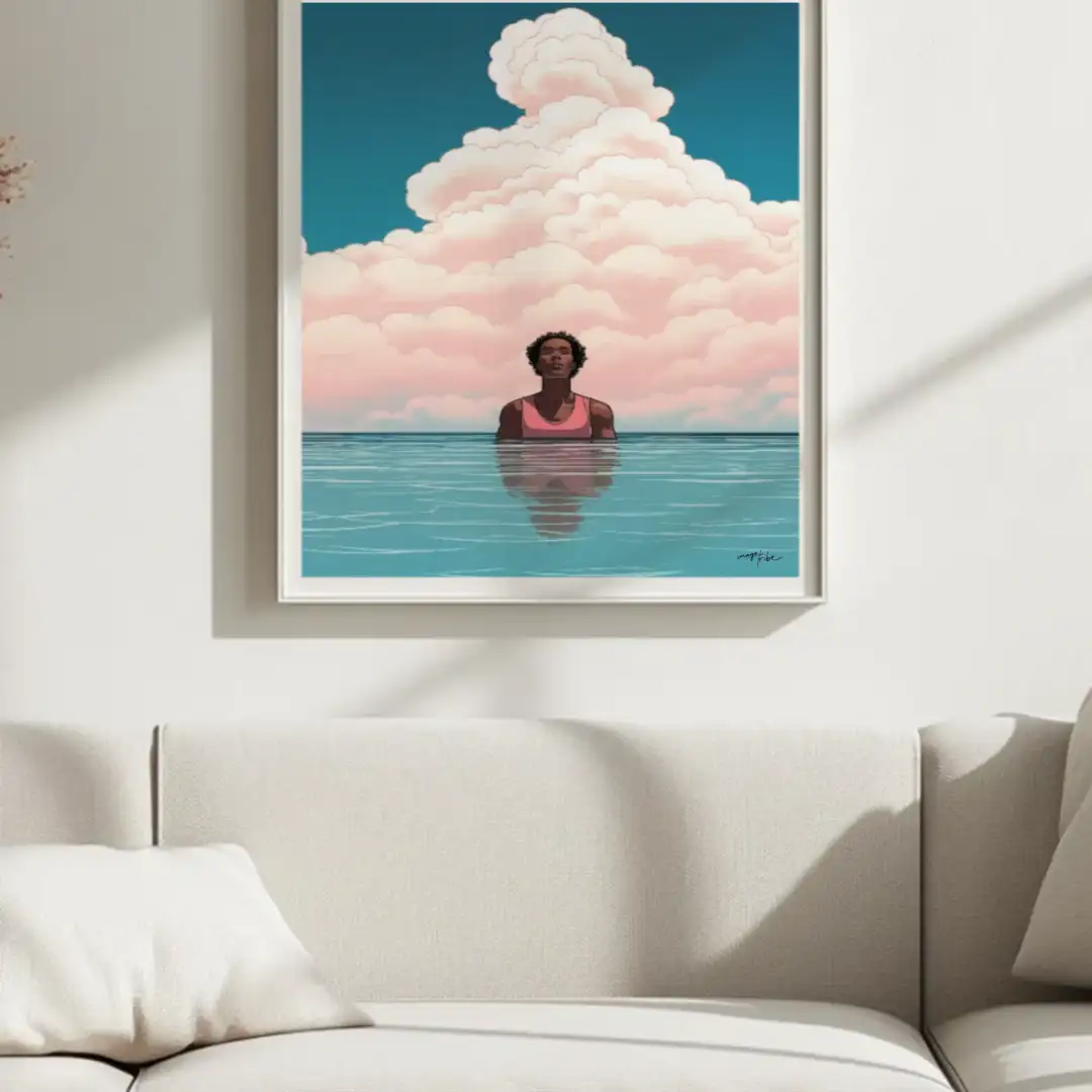 Poster Cloudy reflection