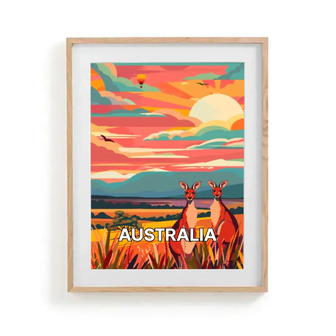 Poster Kangaroos in Australia