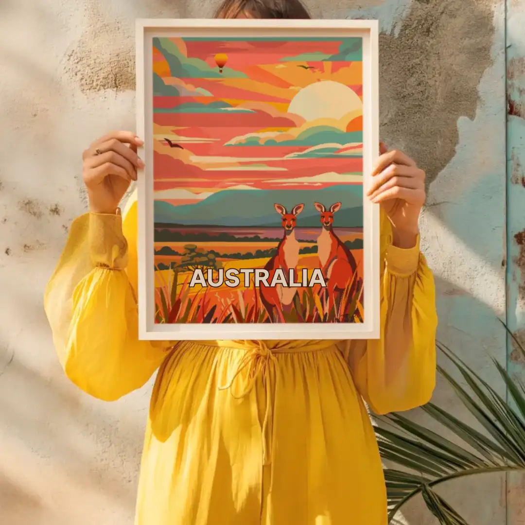 Poster Kangaroos in Australia