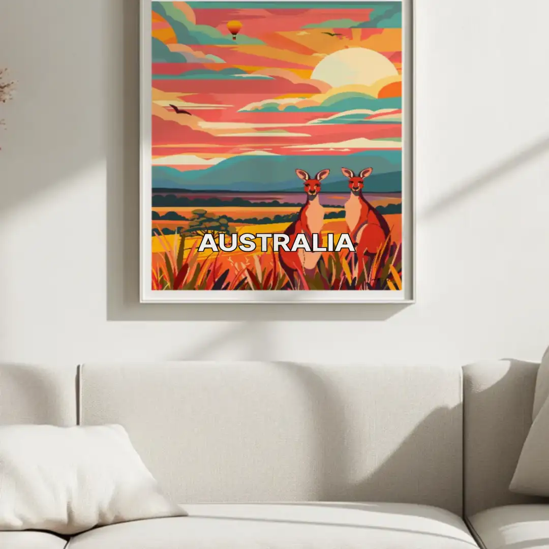 Poster Kangaroos in Australia