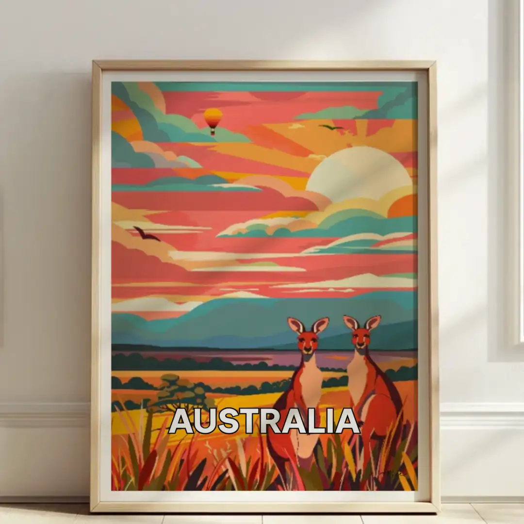 Poster Kangaroos in Australia