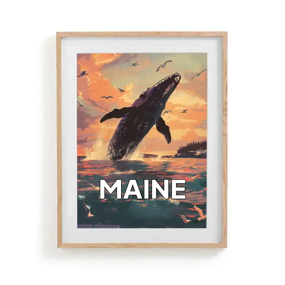 Poster Maine poster of Whale