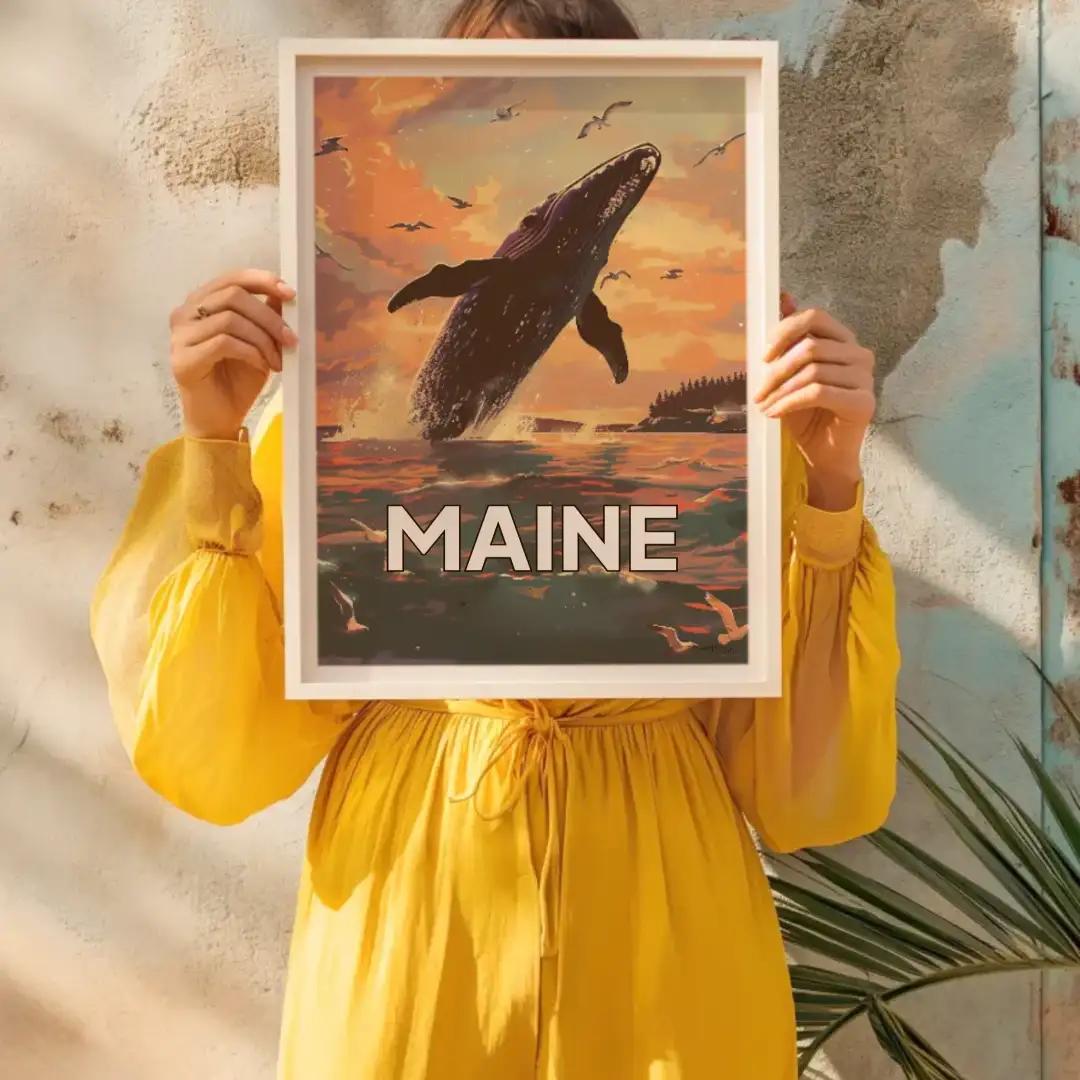 Poster Maine poster of Whale