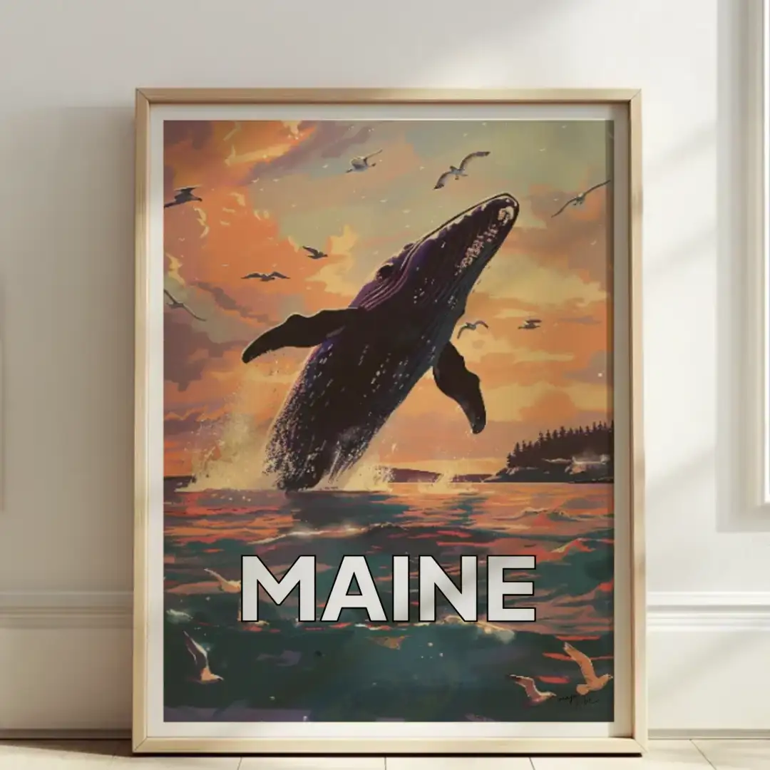 Poster Maine poster of Whale