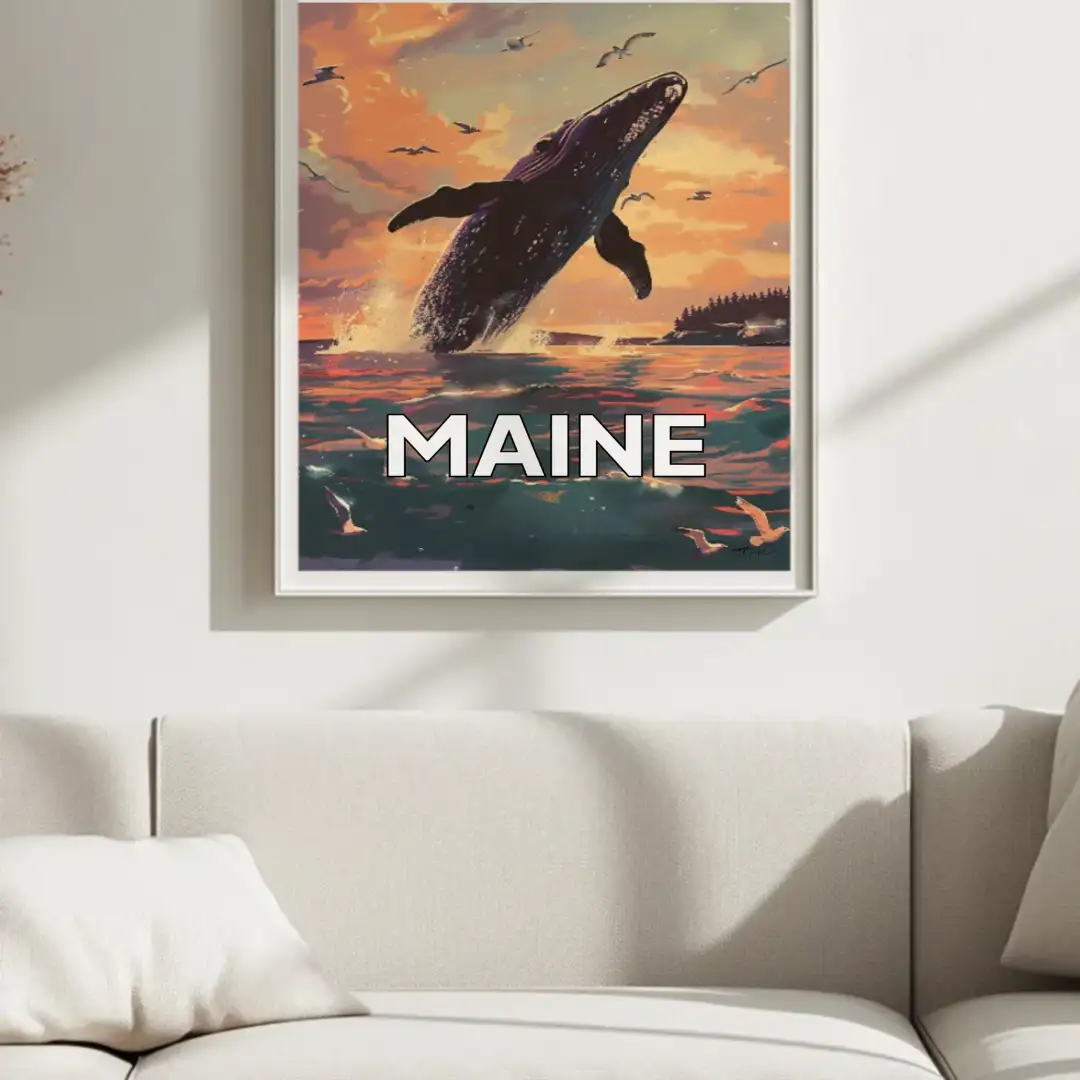 Poster Maine poster of Whale