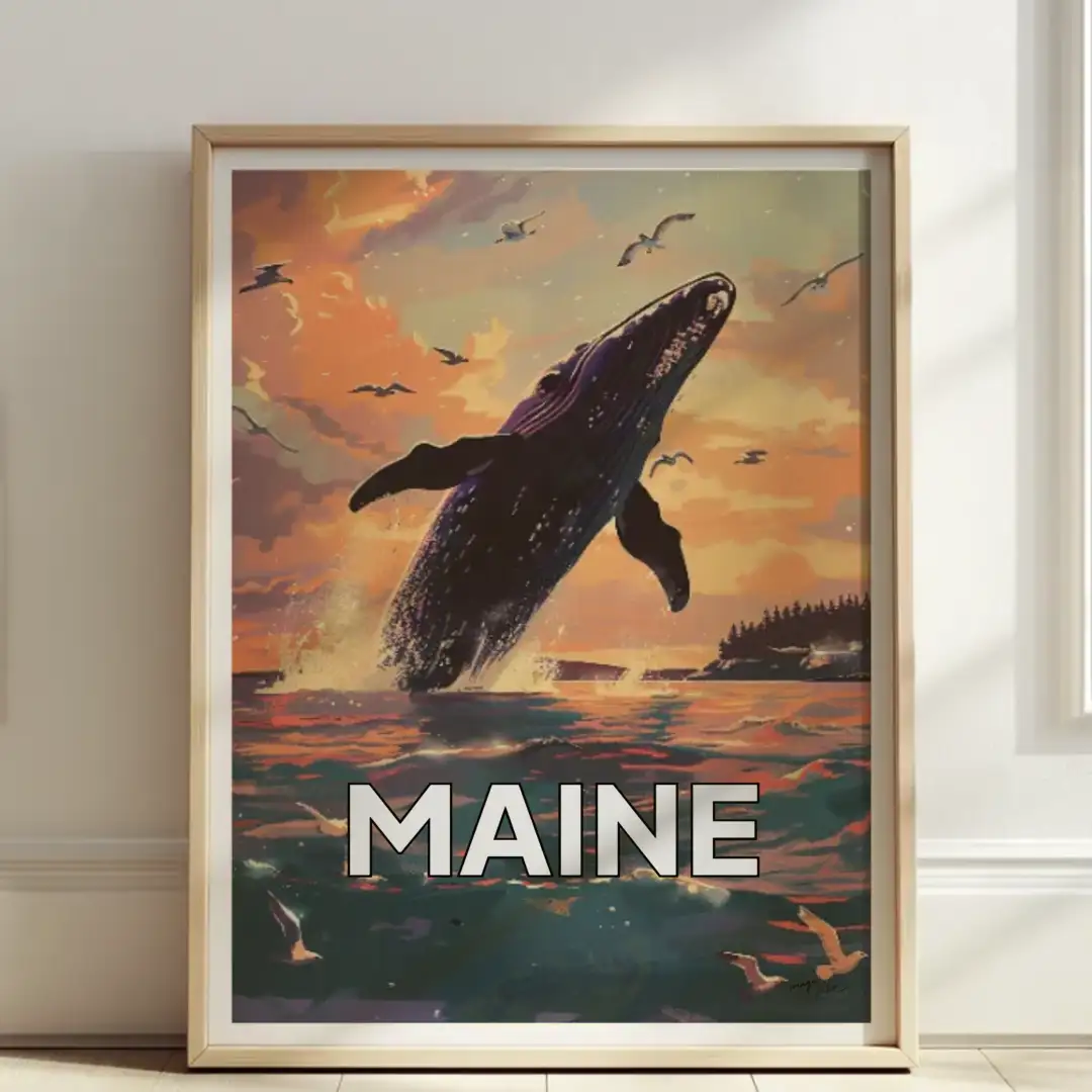 Poster Maine poster of Whale