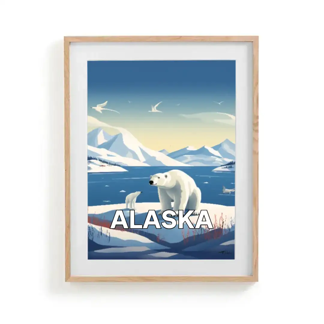 Poster Alaskan polar bear