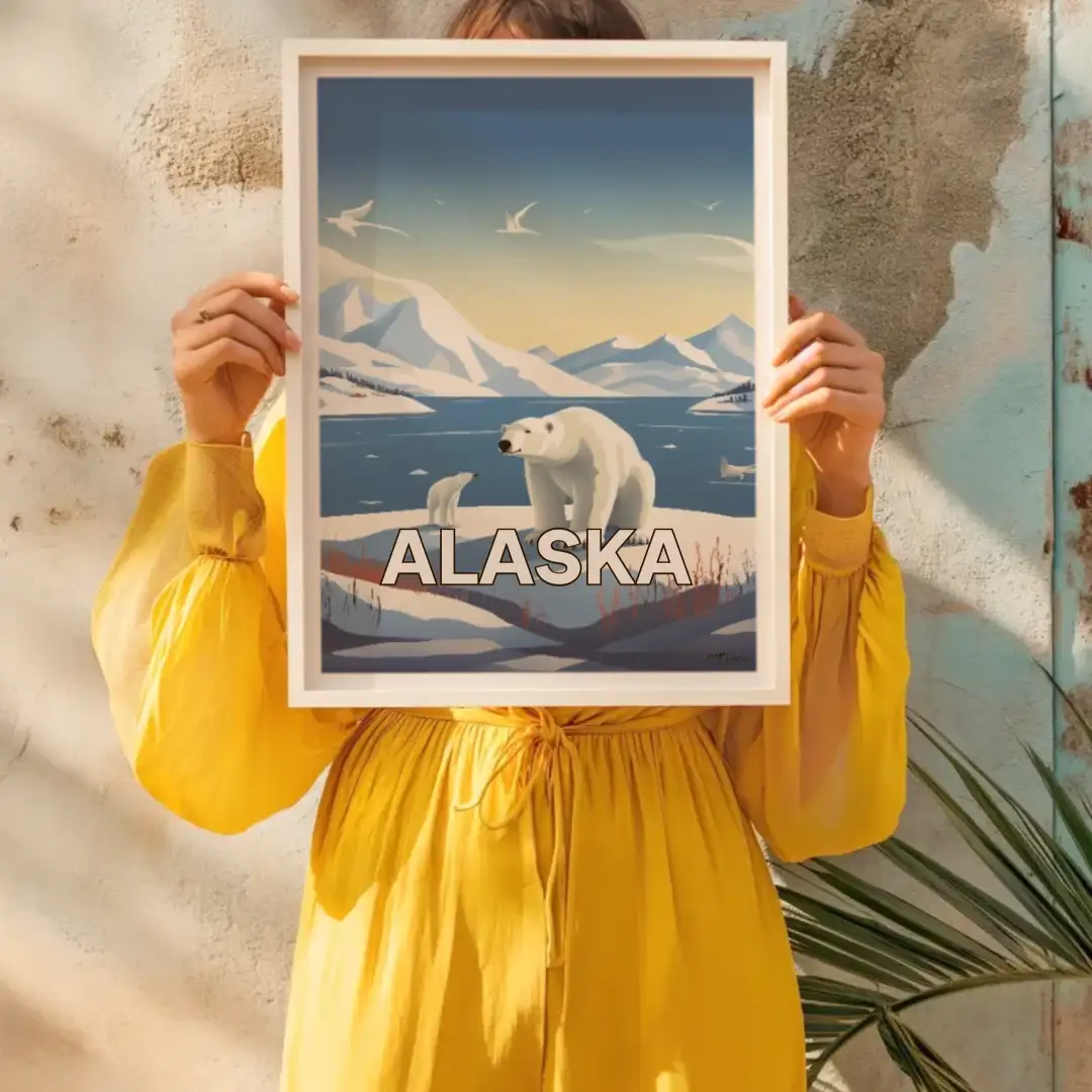 Poster Alaskan polar bear