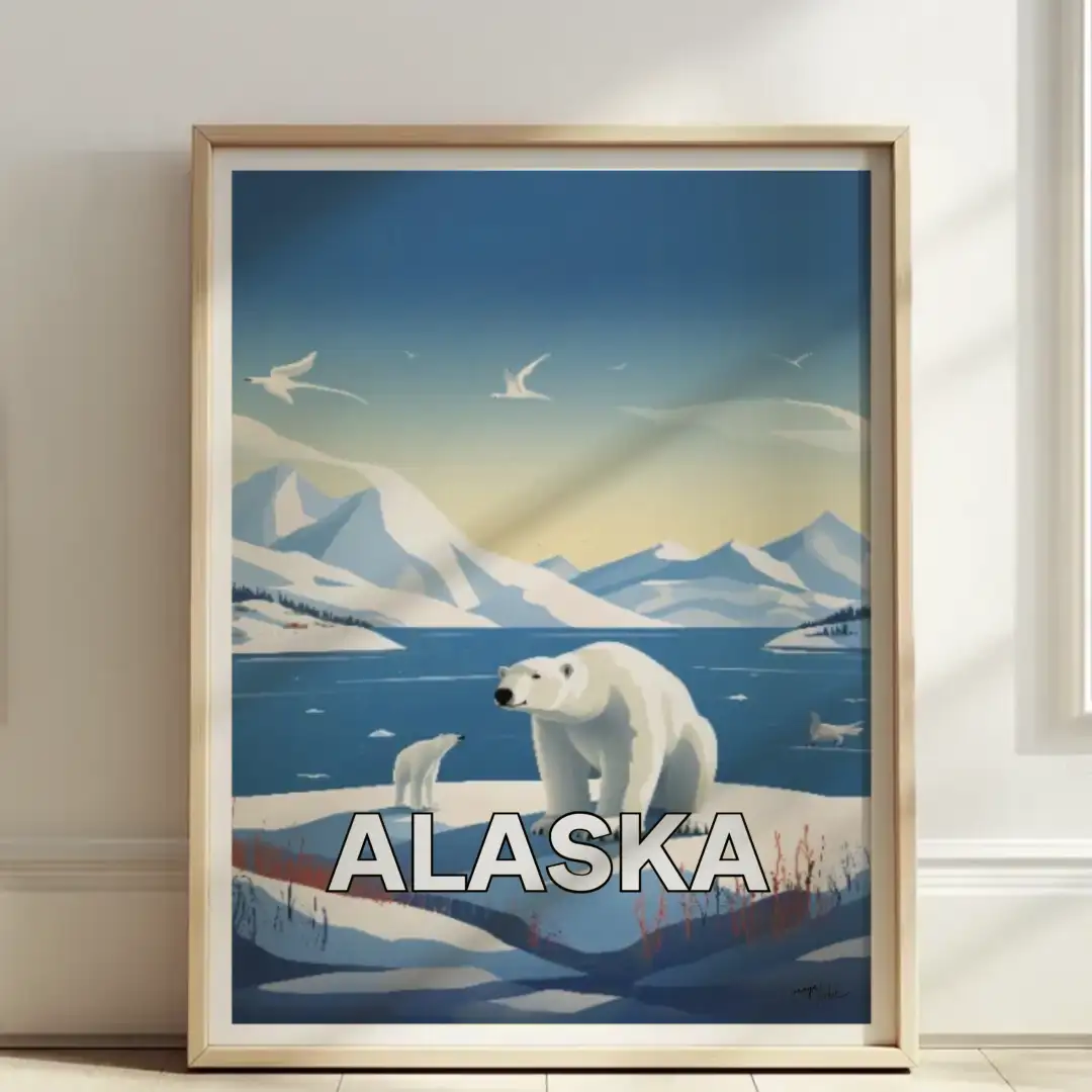 Poster Alaskan polar bear