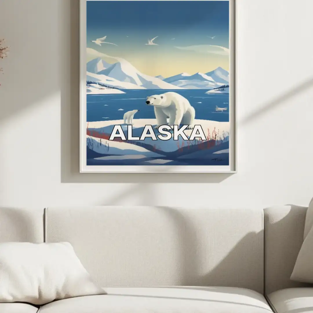 Poster Alaskan polar bear