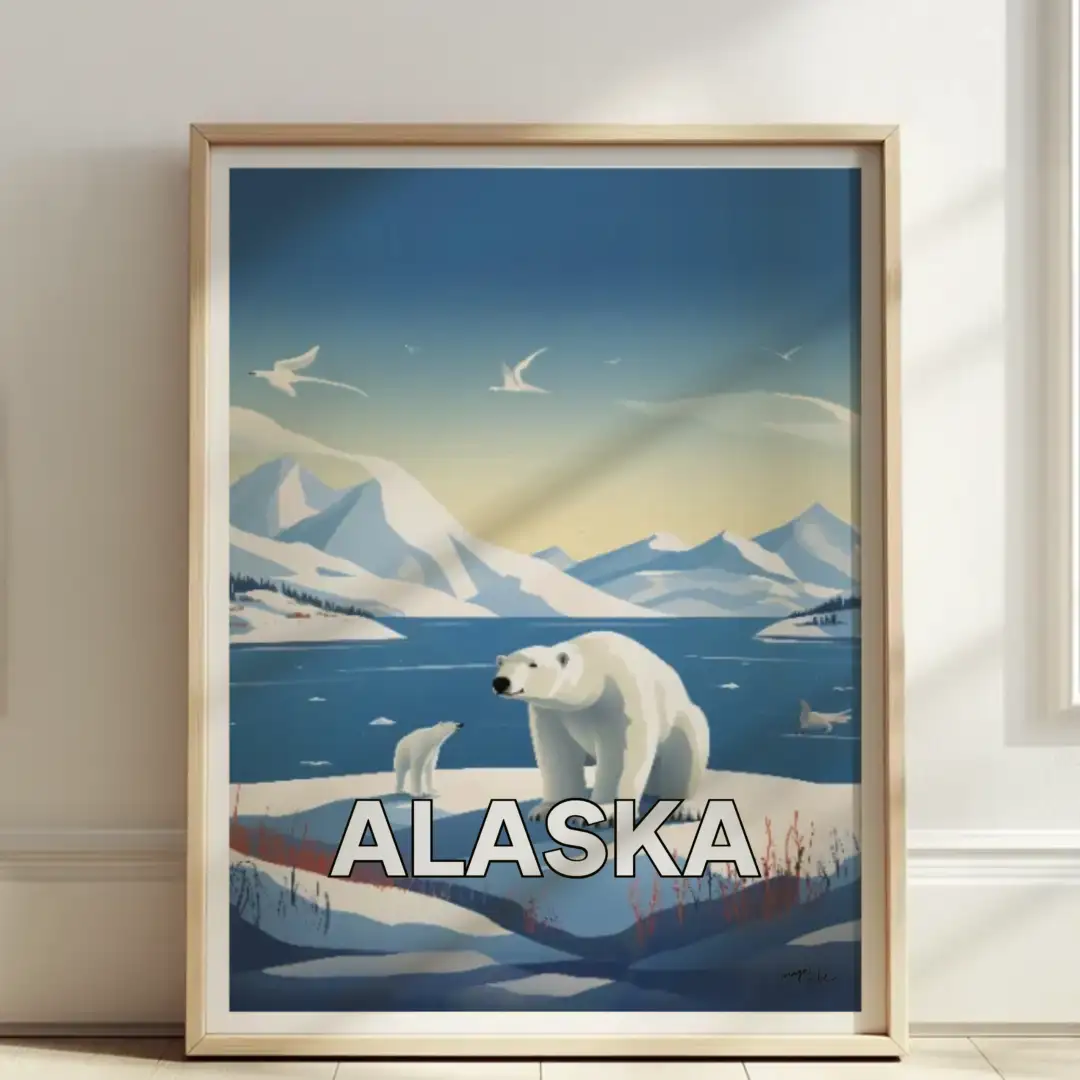 Poster Alaskan polar bear