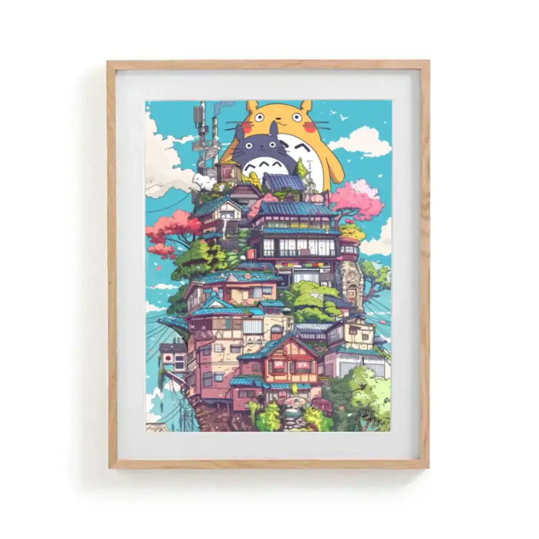 Poster Cute Worldwide Mutelu Line drawing Many colors