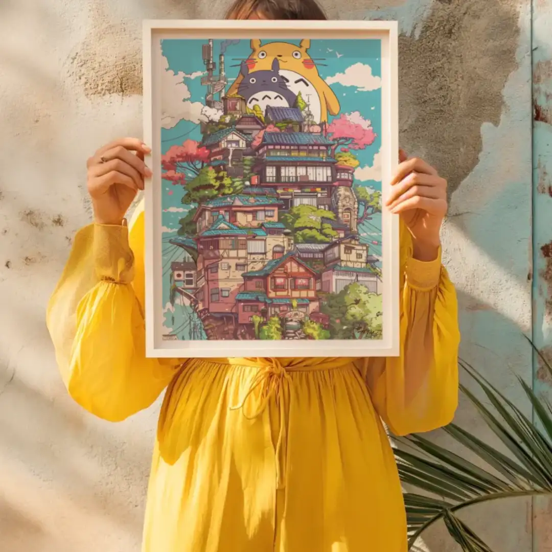 Poster Cute Worldwide Mutelu Line drawing Many colors