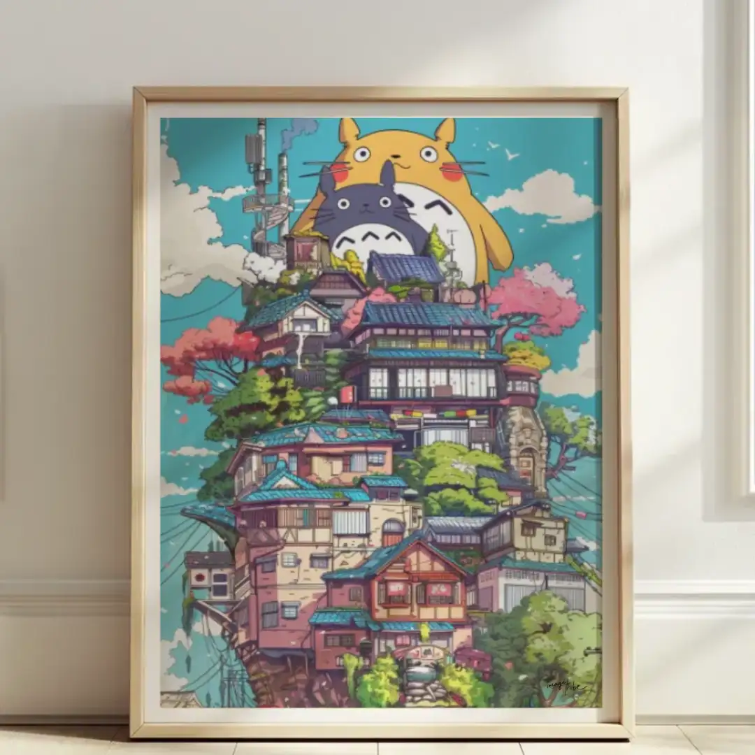 Poster Cute Worldwide Mutelu Line drawing Many colors