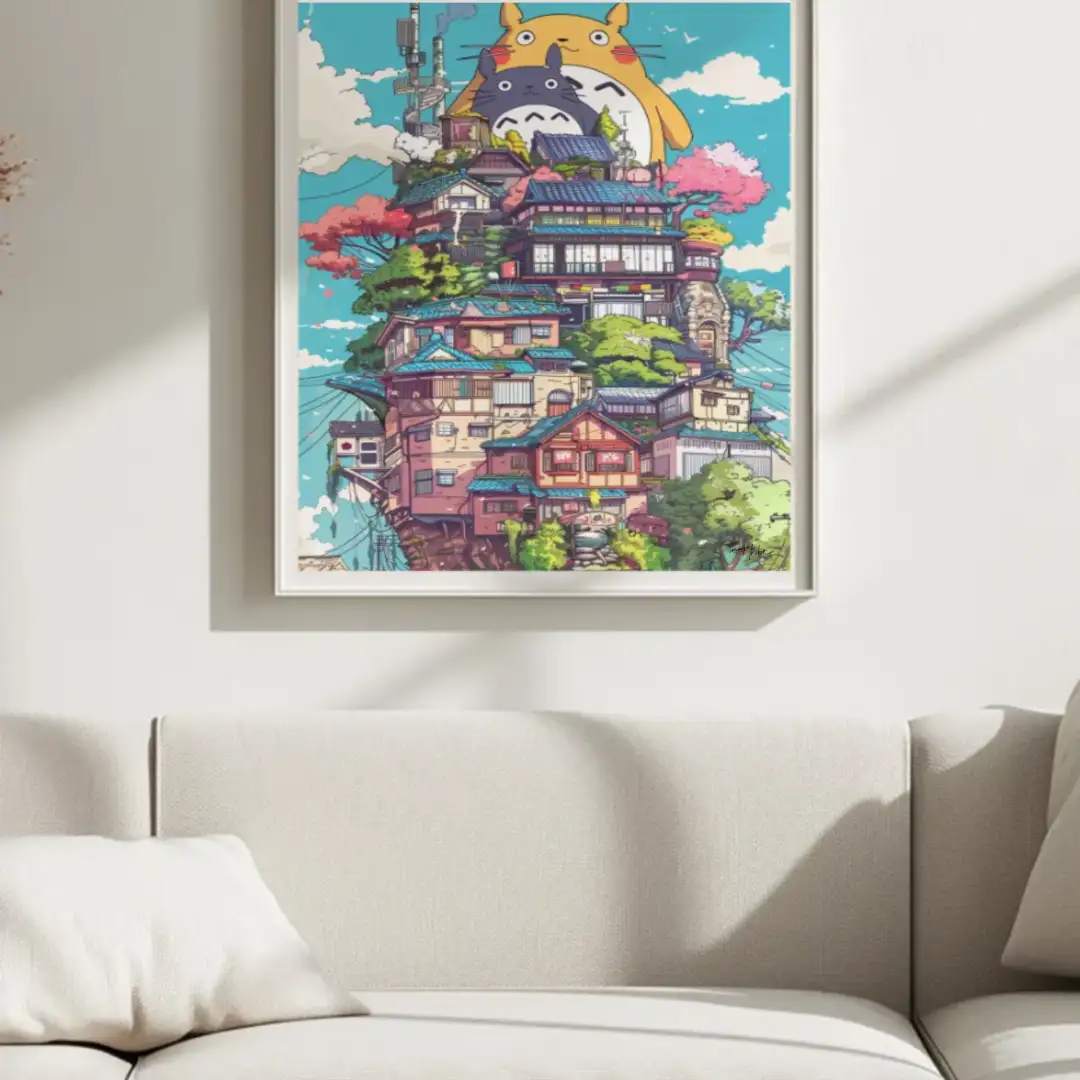 Poster Cute Worldwide Mutelu Line drawing Many colors