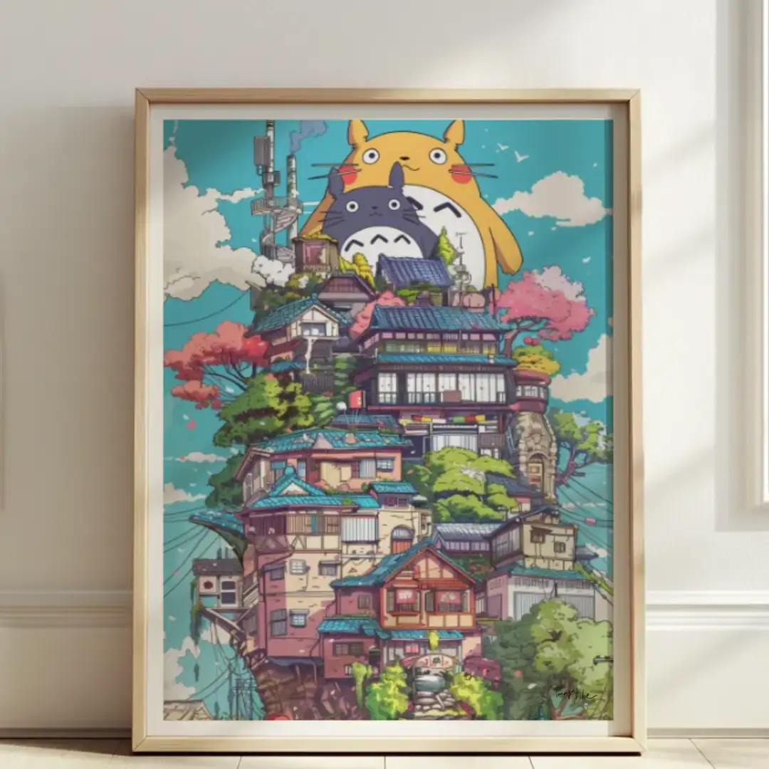 Poster Cute Worldwide Mutelu Line drawing Many colors