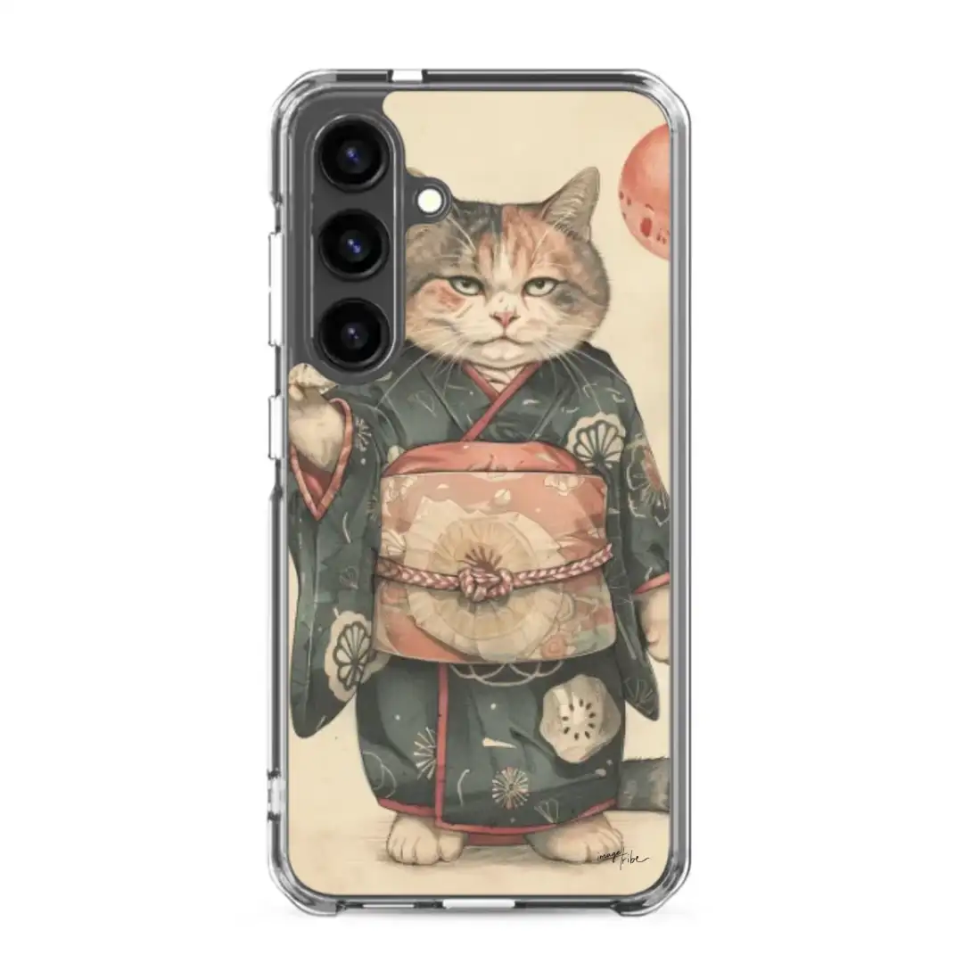 Samsung phone case geisha cat