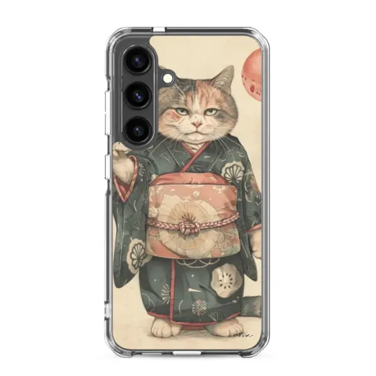 Samsung phone case geisha cat