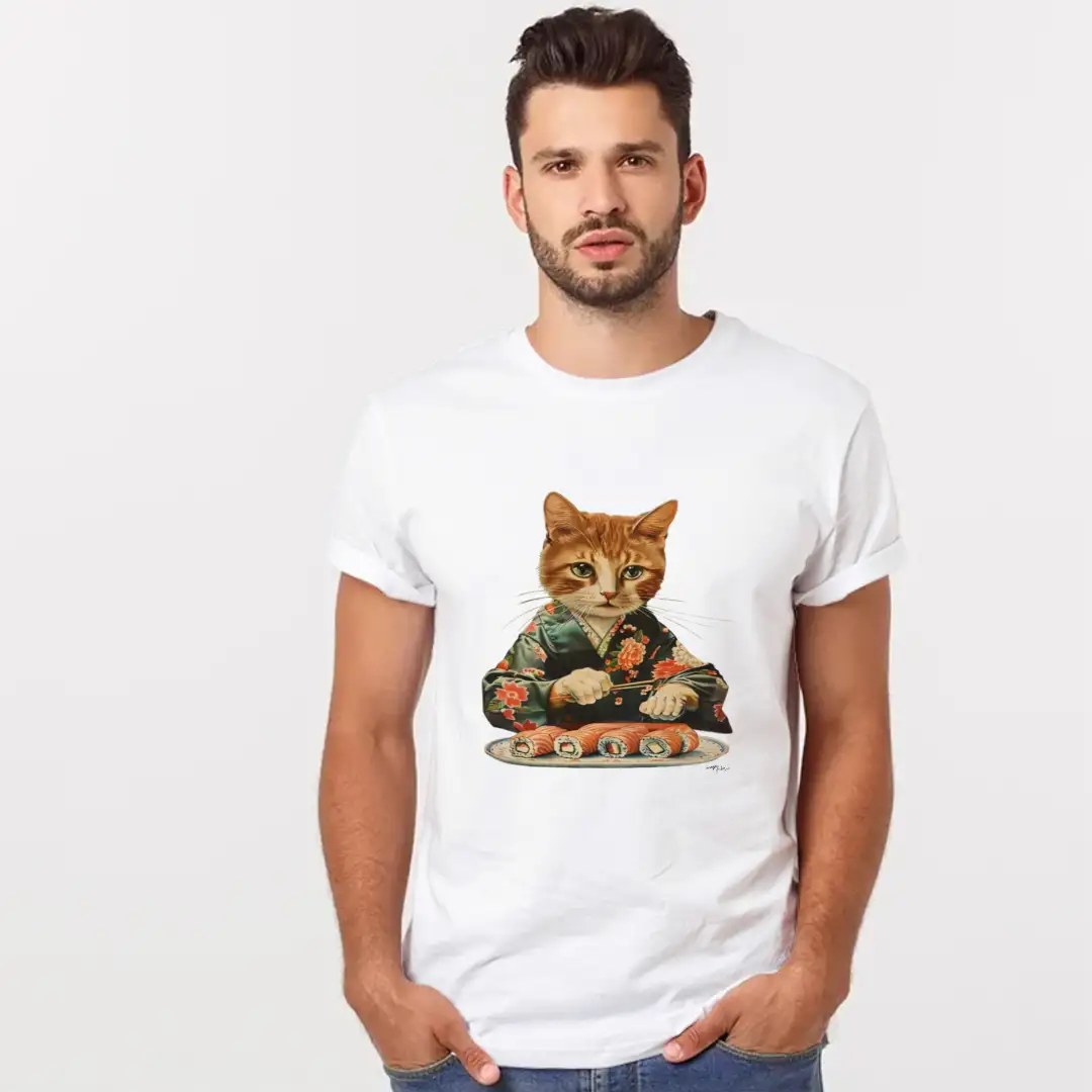 Men's T-shirt Sushi cat 2