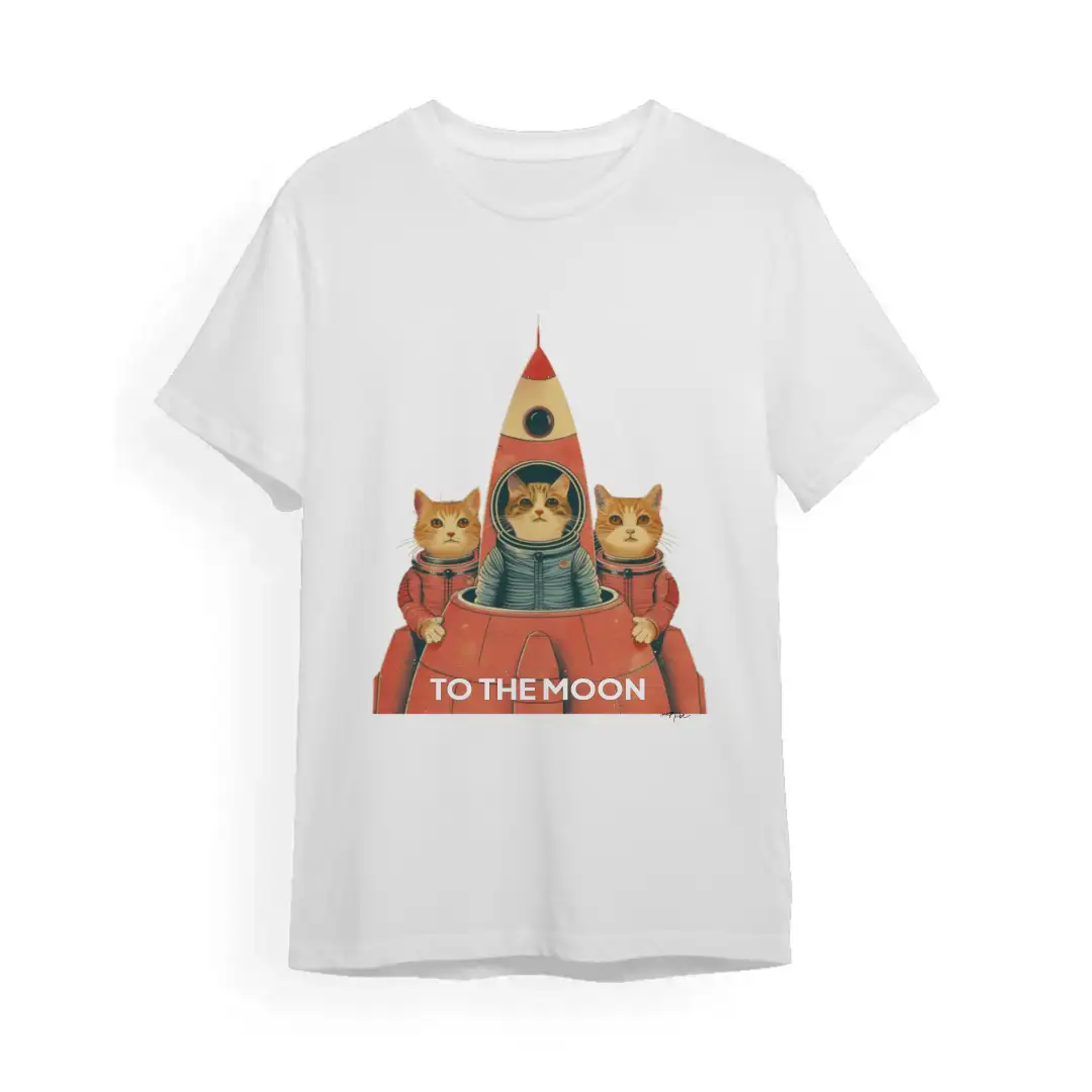 Men's T-shirt Cats on the moon