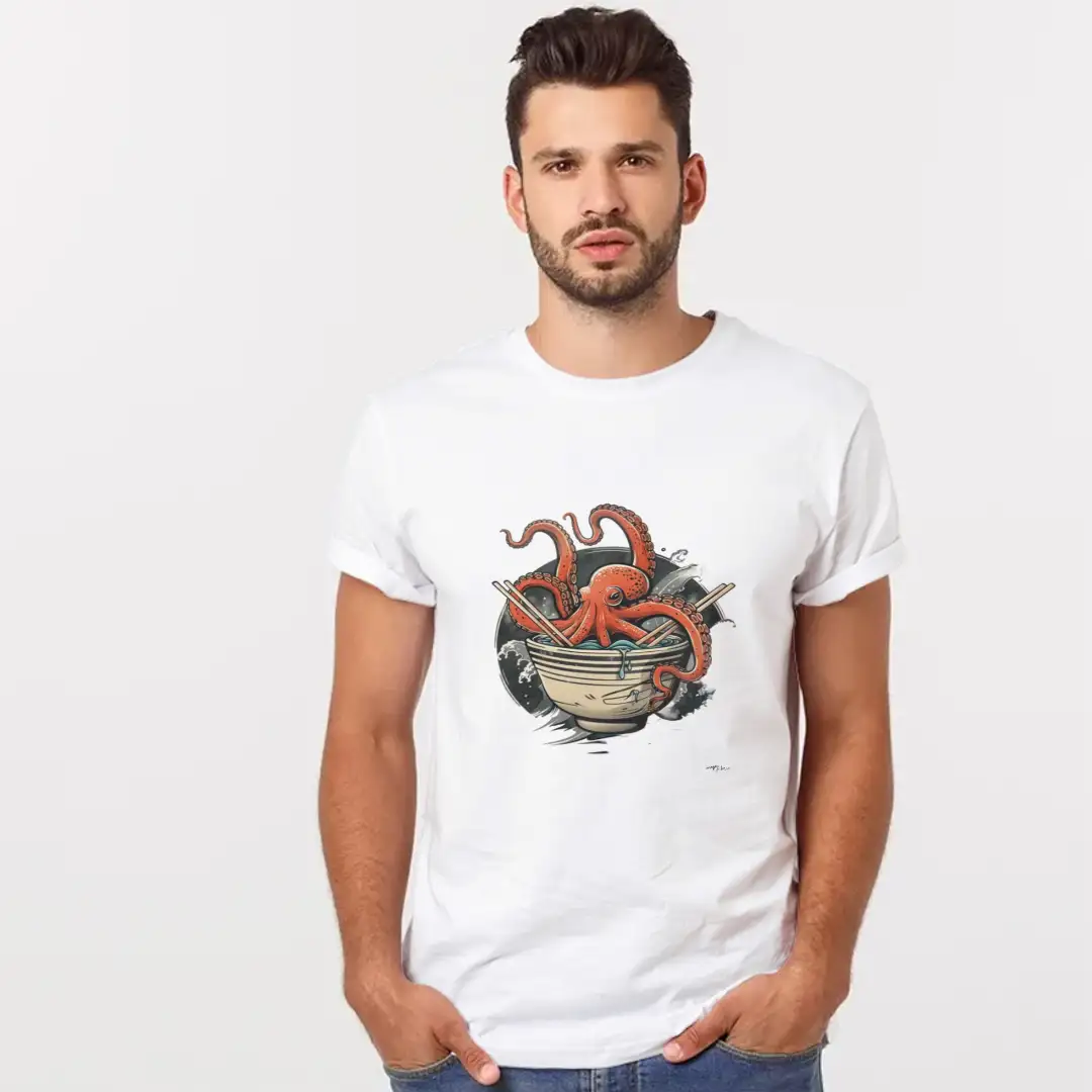 Men's T-shirt Octopus bowl