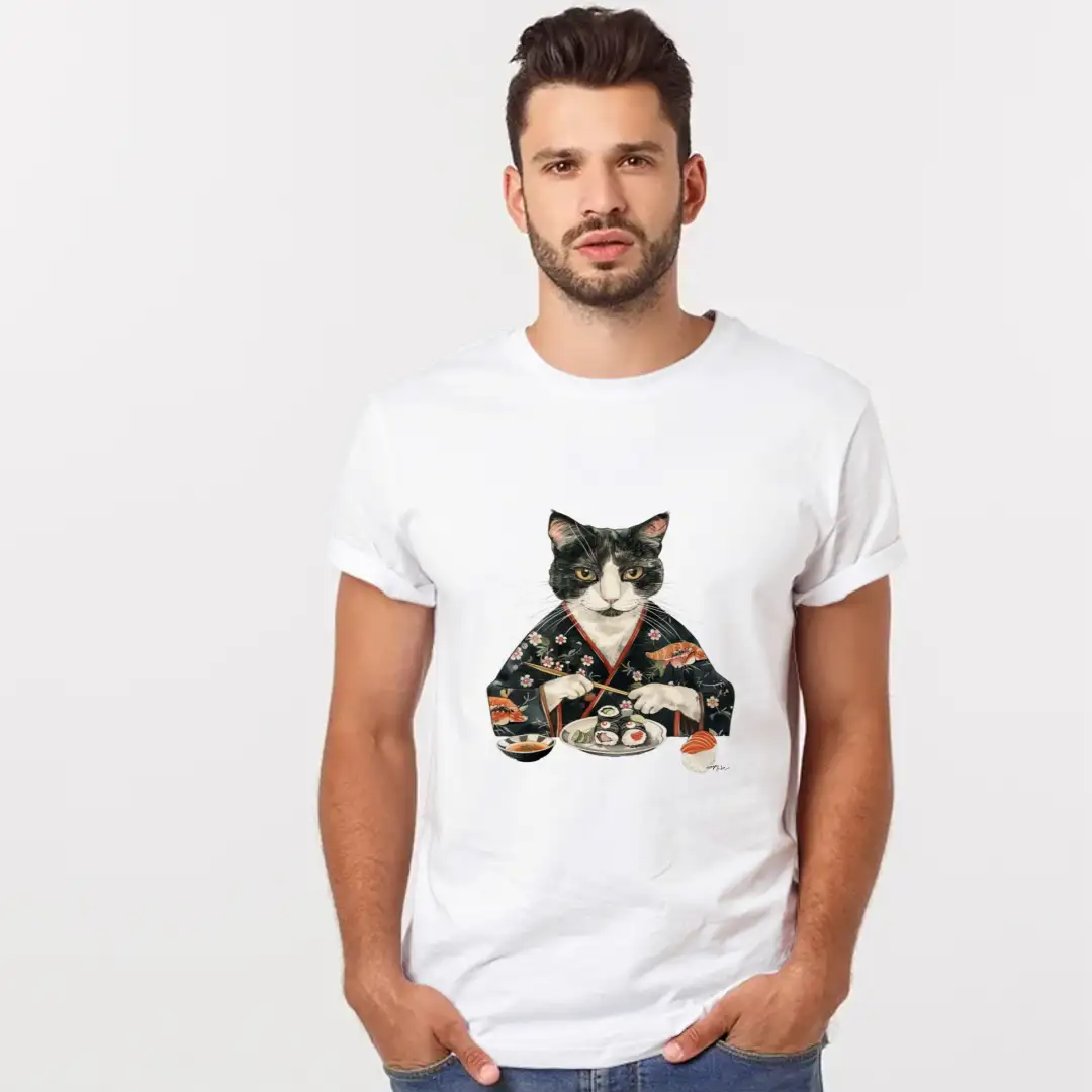 Men's T-shirt Sushi cat 1