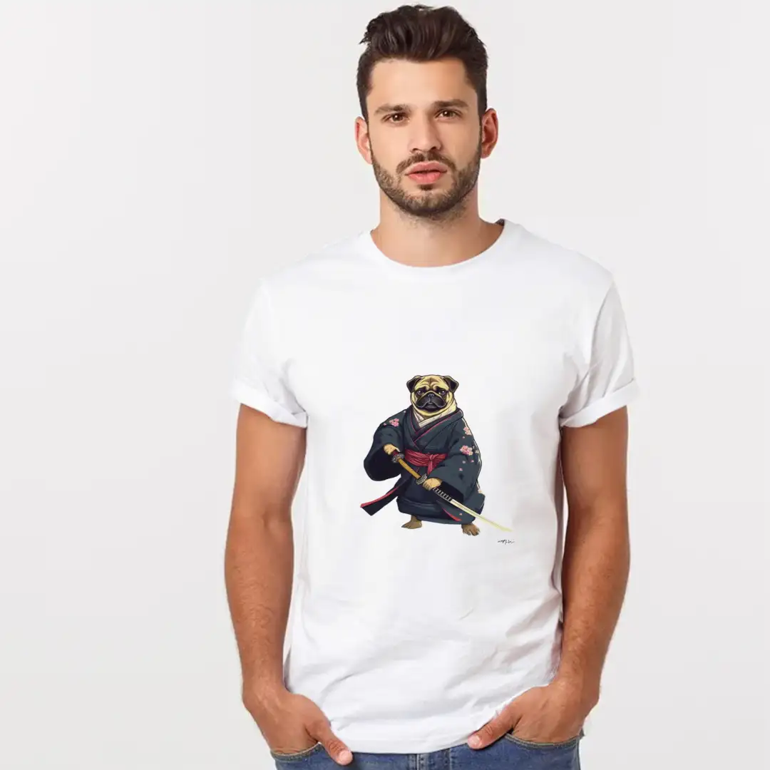 Men's T-shirt Samurai dog