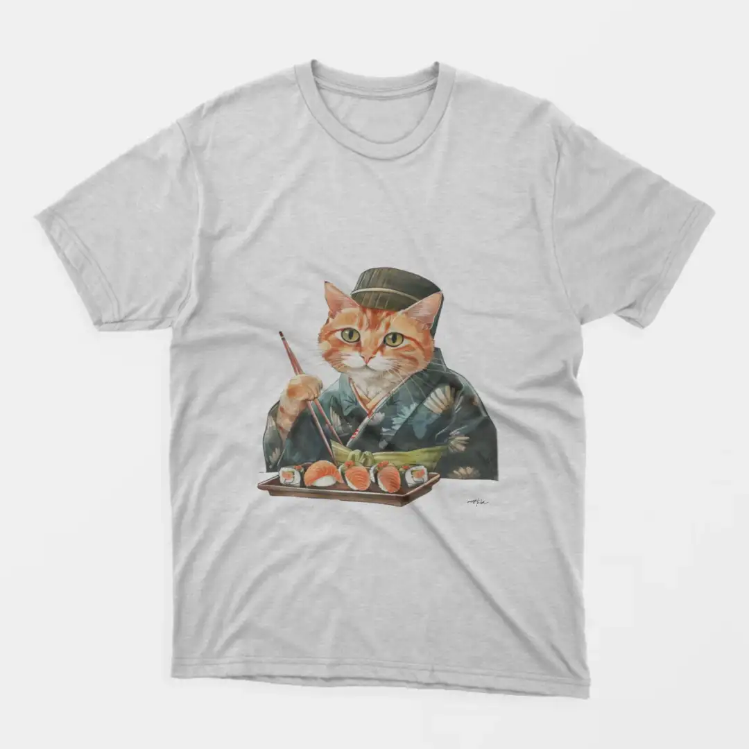 Men's T-shirt Sushi cat 3