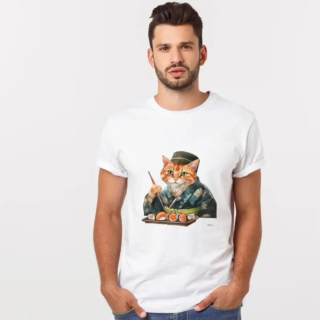 Men's T-shirt Sushi cat 3
