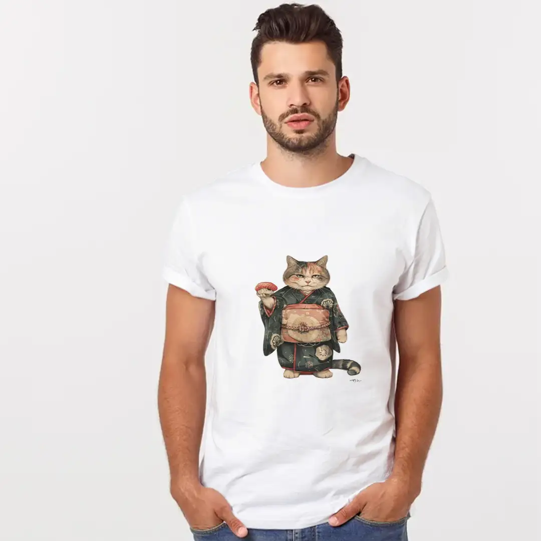 Men's T-shirt Sushi cat 4