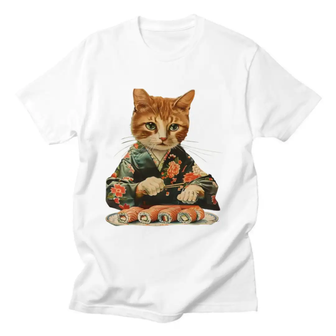 Women's T-shirt Sushi cat 2
