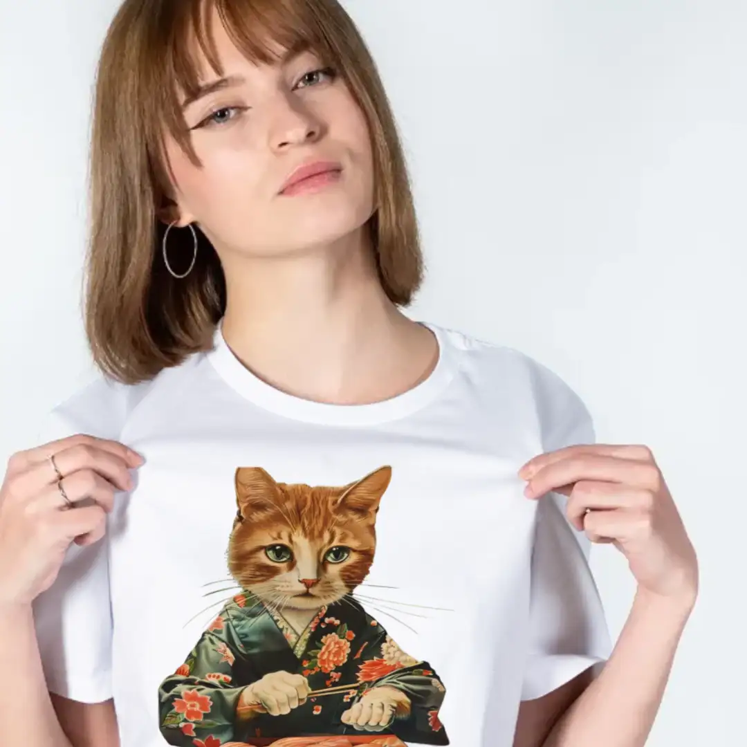 Women's T-shirt Sushi cat 2