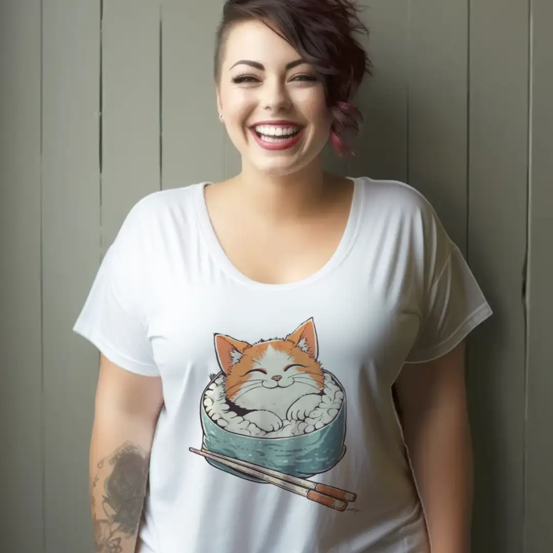Women's T-shirt Maki cat